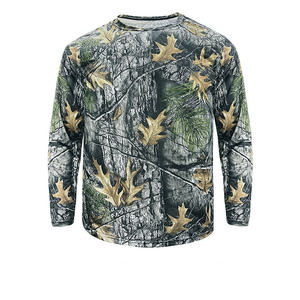 Camiseta de Manga Larga con Estampado de Camuflaje de Árbol para Exteriores, Ropa de Caza, Senderismo y Camping, Camiseta Gráfica con Estampado de Animales, Venta al Por Mayor - Product Image 1