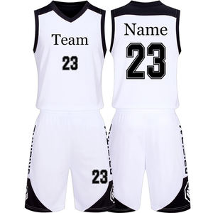 Maillot de basket-ball respirant confortable personnalisé gratuit équipe nom de l'équipe emblème de l'équipe uniforme de basket-ball - Product Image 2