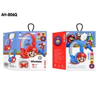 Soyto 2024 Mario AH806Q Casque Sans Fil pour Enfants, Écouteurs Bluetooth Mignons à Thème Dessin Animé