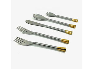 Ensemble de couverts alimentaires de qualité supérieure avec poignée torsadée classique Couverts en argent de forme personnalisée pour le dîner - Product Image 4