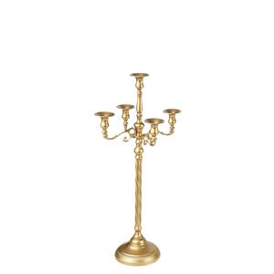 Attractive Design 5 Arm <b>Gold</b> Metal <b>Candelabra</b> Candle Holder Stand Decorative Aluminium Wedding Tabletop For Home & Events Decor - Product Image 2