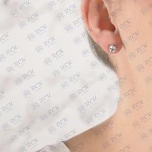 ต่างหูเพชรเม็ดกลม tcw 2.00เงินสเตอริ่ง925ชุบทอง14K ของขวัญวันครบรอบแต่งงานที่สมบูรณ์แบบสำหรับผู้หญิง - Product Image 2