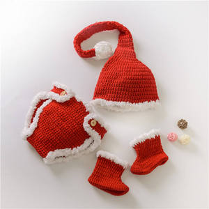 EFANBEANIE Accessoires de photographie pour nouveau-né fille, vêtements tricotés au crochet faits à la main, tenue super mignonne pour bébé, ensembles cadeaux - Product Image 4