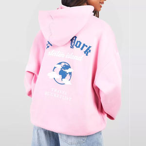 Vente en gros – Nouveauté : Sweat à capuche streetwear pour femme grande taille, 100 % coton polaire, respirant et séchage rapide, haute qualité - Product Image 2