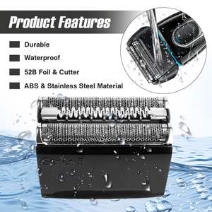 Paquete de 4 Cabezales de Afeitado de Repuesto Negros, Impermeables IPX7, para Afeitadoras Eléctricas, para Usar en la Cara - Product Image 1