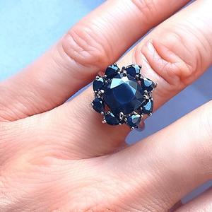 Bague de fiançailles et de mariage tendance en argent sterling 925 plaqué rhodium avec cristaux de strass, style tendance fait à la main, cadeau de fête pour femmes - Product Image 6