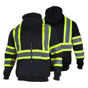 Sudadera con capucha de uniforme de trabajo de alta calidad Super Visible Hivis chaqueta de sudadera de seguridad reflectante al por mayor sudaderas con capucha de alta visibilidad - Product Image 6
