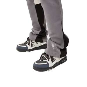 Nuevos pantalones de chándal acampanados informales personalizados de alta calidad para hombre con cierre de cordón, pantalones para correr con diseño de retazos y logotipo personalizado - Product Image 6