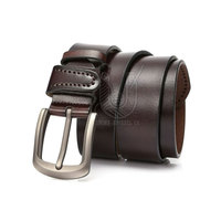 Ceinture en cuir personnalisable en gros d'usine, boucle en acier, style décontracté, en cuir de vachette, légère, couleur et logo personnalisés