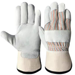 Gants de travail de sécurité en cuir de vachette fendu avec double paume Gant de sécurité à double paume Vente en gros - Product Image 1