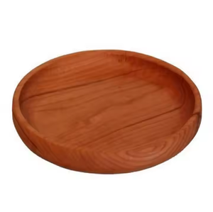 Assiettes Assiettes faites à la main assiettes rondes en bois de haute qualité ensemble de plats pour la nourriture et les fruits par glowin fashion - Product Image 6