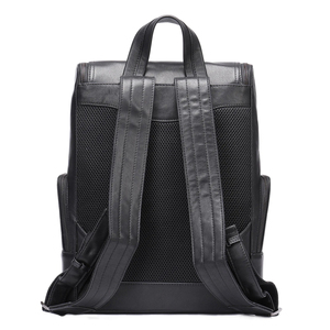 Mochila de cuero impermeable de alta calidad para ordenador portátil Paquete de bolsa con cierre de cremallera de moda para viajes de hombres y mujeres - Product Image 4