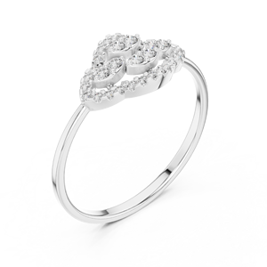 Anillos de circonia cúbica chapados en oro rosa de 18K - Product Image 3