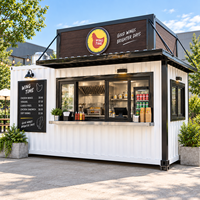 Restaurant-bar populaire préfabriqué de haute qualité en conteneur de 20 pieds pour extérieur, parc ou stand de poulet