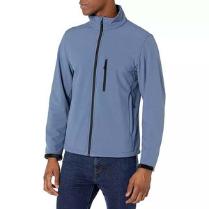 Custom <b>Men</b> Canvas <b>Soft</b> <b>Shell</b> Windbreaker <b>Jackets</b> 100% Polyester/Nylon Solid Color Waterproof Eco-Friendly Breathable Winter High - Product Image 5
