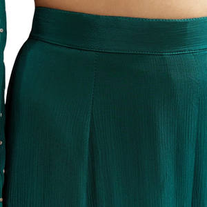 Vente en gros de sequins vert sarcelle Cutdana Kurta Sharara avec Dupatta pour réception de fête de mariage et commande ethnique personnalisée - Product Image 6