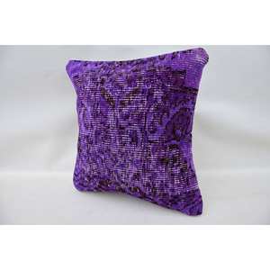 Vintage púrpura 14x14 pulgadas lana Kantha mosaico Paisley Patchwork almohada adornado uva paneles diseño tejido a mano técnica tejida - Product Image 3