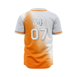 Vêtements de sport personnalisés, séchage rapide, respirants, baseball, polyester/coton de haute qualité, manches courtes, maillots à boutons, uniforme - Product Image 5