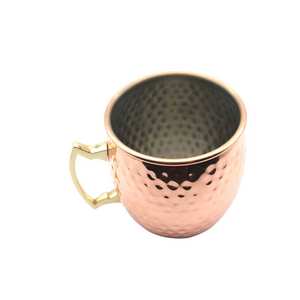 Tasses à mules en cuivre de qualité supérieure Fabricant indien sans plomb Verres martelés à la main pour les cadeaux - Product Image 3