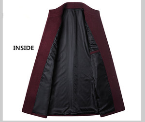 Venta caliente Gabardina para hombre Abrigo de lana Ropa de invierno Hecho a medida Material de alta calidad Servicio OEM Abrigo de lana para hombre completamente personalizado - Product Image 5