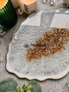 ถาดเรซิ่นหรูหราสำหรับเสิร์ฟอาหาร ตกแต่งโต๊ะอาหาร งานแต่งงาน และเป็นของขวัญ Tradebyd - Product Image 4