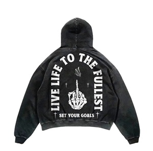 OEM personalizado Logo Pullover Oversized Drop Shoulder No Rope Heavyweight 350GSM Chándales Streetwear Sudadera con capucha para los hombres - Product Image 4