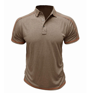 Polo en coton décontracté à manches courtes et coupe ajustée pour homme Motif solide Prix - Product Image 3