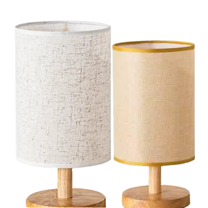 Wooden LED <b>Table</b> <b>Lamp</b> with Touch Control 3W <b>Battery</b> & Electric <b>Powered</b> Cable Included Eco-Friendly 2 Colors - Product Image 1