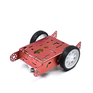 ألعاب تعليمية للسيارات من الألومنيوم 2wd ، هيكل السيارة من سبيكة جديدة ، روبوت ذكي