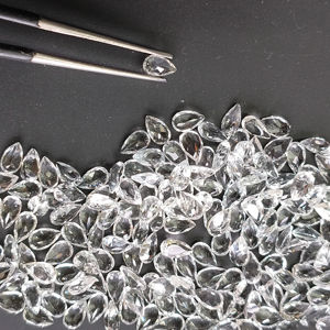 โทแพซสีขาวธรรมชาติ 5x3 มม. ทรงลูกแพร์ คุณภาพดีที่สุด ปรับขนาดแล้ว สำหรับทำเครื่องประดับดีไซเนอร์ - Product Image 2