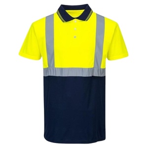 Men's Women's Quick Dry High Visibility Short Sleeve Polo Shirts Polyester Safety Tops Customizable Logo <b>Water</b>-<b>Proof</b> <b>Material</b> - Product Image 1