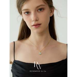 สร้อยคอจี้อะความารีนเคลือบทอง 18K พร้อมโซ่โทแพซสีฟ้า Tranquility ไม่หมองคล้ำ พลอยสีน้ำเงินรูปทรงเรขาคณิต - Product Image 4