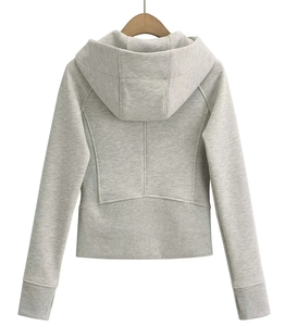 Sudadera Corta con Capucha para Mujer, Moda 2025, Estilo Único, Personalizable OEM, Talla Grande, para Invierno y Primavera, con Cierre - Product Image 5