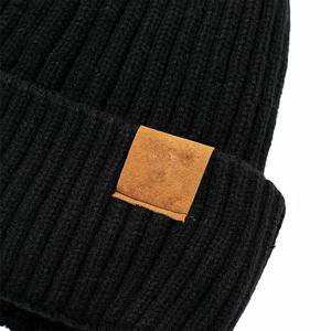 Gorras de frijoles de alta calidad para gorras de frijoles de invierno cálidas de Material de lana de Color negro Unisex con diseño y logotipo personalizados - Product Image 5