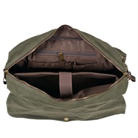Bandoulière en cuir Sac pour ordinateur portable Mallette Toile cirée Groomsman Cadeau pour lui Son LCTG-0036