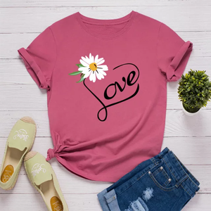 Camisetas de mujer de verano 2025 en algodón de todos los colores hechas con camisetas con patrones personalizados - Product Image 3