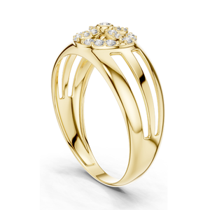0.218 CT Lab-Grown Diamond Womens <b>Ring</b> VVS-VS EF Clarity 18KT, 14KT, 10KT Gold & 925 <b>Silver</b> Rose, Yellow, White Gold & - Product Image 4
