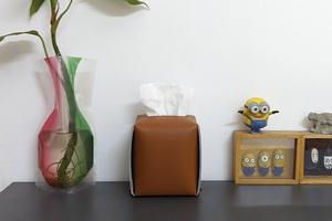 กล่องใส่กระดาษทิชชูหนังแท้น้ำหนักเบา ดีไซน์หรูหรา คลาสสิก เรียบง่าย ตกแต่งโต๊ะ |   ปรับแต่งได้ตามต้องการ - Product Image 5