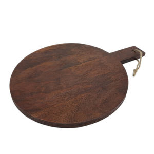 Nouvel arrivage de planche à découper ronde en bois avec poignée brosse couleur noyer non toxique écologique ustensiles de cuisine fruits légumes - Product Image 1
