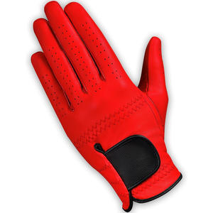 Gants de golf Cabretta perforés professionnels avec impression d'étiquette de logo de broderie personnalisée et options de marque - Product Image 1