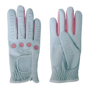 Guantes de Golf Transpirables, Impermeables y con Protección UV para Hombre, Mano Derecha, Piel de Oveja Rosa, Cierre de Hebilla Antideslizante, Alta Calidad - Product Image 4
