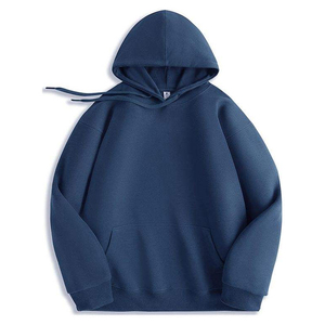 400 Gsm vierge hommes entièrement personnalisé fait confortable Streetwear coton personnalisé poids lourd solide pull à capuche - Product Image 3