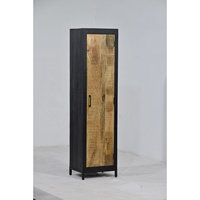 Porte en bois de manguier rustique industrielle moderne simple horizontale salon lit bureau armoire armoire noir convertible chambre à coucher