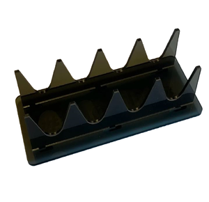 Elegante soporte para tacos de acero inoxidable con revestimiento de color negro con acabado brillante para una exhibición de encimera elegante y duradera - Product Image 1