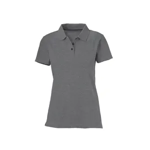 灰色马球领定制办公制服设计印花高尔夫衬衫马球衬衫孟加拉国女装服装数量