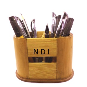 Porte-stylo en bois durable à usage multiple Porte-crayon Bureau Bureau Table Décor Porte-stylo Rangement - Product Image 6
