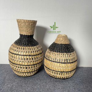 Nouveau design PRODUIT EN VENTE Vases en rotin Décoration Vase à fleurs séchées Table Décoration nordique Décoration de pièce Écologique - Product Image 2