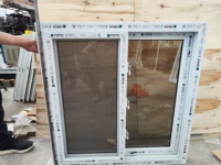 Ventanas de Impacto de PVC y UPVC Personalizadas, Ventanas de Alta Seguridad con Doble Acristalamiento y Vidrio Tintado, Resistentes a Huracanes, con Diseño de Rejilla