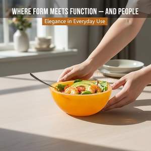 Tazón de Resina Hecho a Mano, Ecológico y Libre de BPA - Elegante Tazón para Frutas y Ensaladas para la Mesa del Comedor del Hogar - Product Image 2
