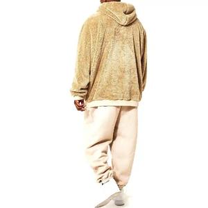 Fashion <b>Oversize</b> Fit Custom Design Men High Neck Half Zip <b>Sherpa</b> Fleece 100% Cotton Winter Embroidered Sweatshirts & <b>Hoodies</b> - Product Image 3